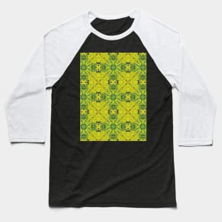 Pea Green and Dark Green Cross Shaped Pattern - WelshDesignsTP004 Baseball T-Shirt